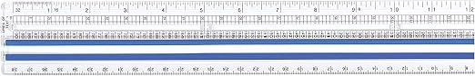 Westcott Data Processing Magnifying Ruler, 2X Magnification, 1/16-Inch & Tenths Scales, Back-to-School, School Supplies, Classroom Supplies, 12-Inch