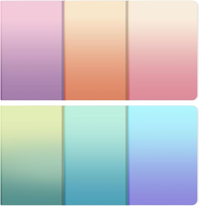 Ddaowanx Kraft Notebooks, Journals in Bulk, Lined Paper, 72 Pages, 36 Sheets, 80GSM, 8.3x5.5 Inch, A5 Size, Travel Writing Notebook for Office School Supplies (Lined-48pack, Gradient)