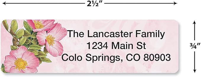 Colorful Images Rolled Personalized Return Address Labels | Spring Floral, 250 Count, Self-Adhesive, With Dispenser Customize with Name & Shipping Addres