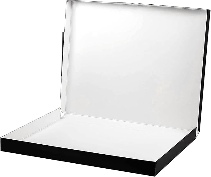 Lineco 16x20 Black Clamshell Archival Folio Storage Box, 1.75" Deep | Acid-Free with Metal Edge. Preserves Picture Longevity, Organize Photos or Documents, Crafts, DIY