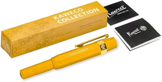 Kaweco COLLECTION Fountain Pen Honey, Fine Nib Sport Octagonal Clip Gold