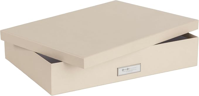Bigso Sverker Legal/Art Storage Box - 3.3in x 17.1in x 12.2in - Fawn
