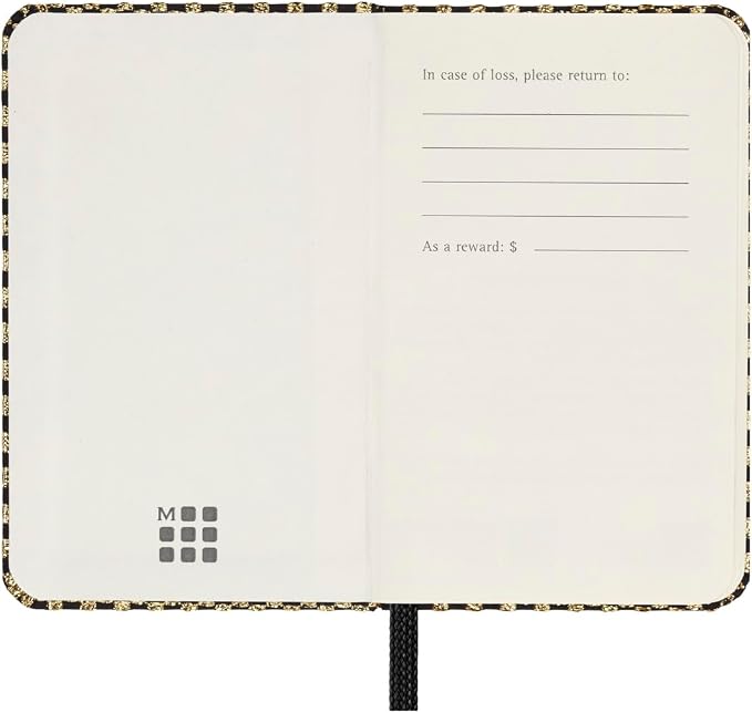 Moleskine Limited Edition Notebook Holiday Shine Box, Extra Small, Plain, Gold, Hard Cover (2.5 x 4)