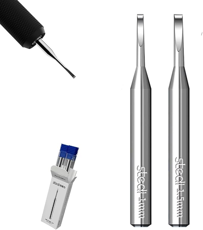 stedi 2PCS Model Scriber Chisel Replacement Blades 1mm+1.5mm | for Modeling Hobby,RG Scale Model, Engraved,Panel line,Resin,Scriber Replacement Blades. (1mm+1.5mm)