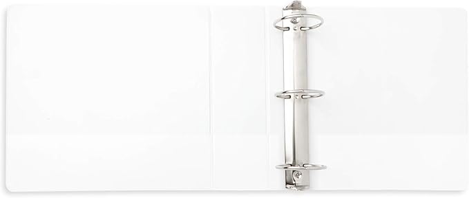 White 3 Ring Binder 3 Inch Heavy Duty Large Binder with Clear View Cover for Office and School, Big Rings Hold up to 625 Sheets of 8.5 x 11 Inch Paper, 4 Pack