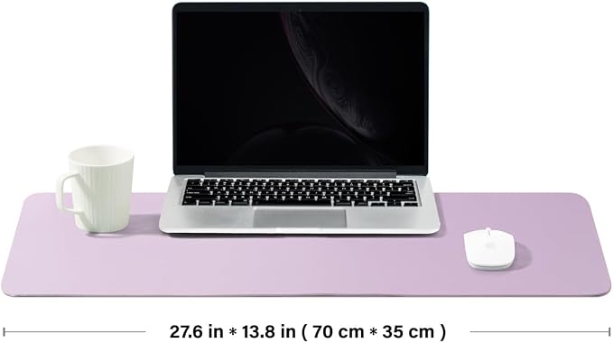 Cork Desk Mat - Dual-Sided Desk Pad for Office and Home - Desk Organization and Accessories - Ideal for Large Mouse Pad and Desk Mats on Top of Desks(Purple,27.6"x 13.8")