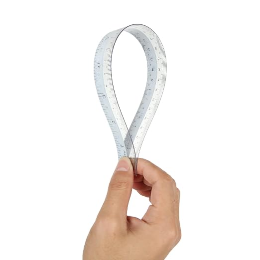 36 Pack Clear Flexible Ruler 12 Inch Plastic Bendable Ruler 12 in/ 30cm Shatter Resistant Straight Flexible Clear Rulers with Inches and Centimeters for Student Teacher School Office Home Use