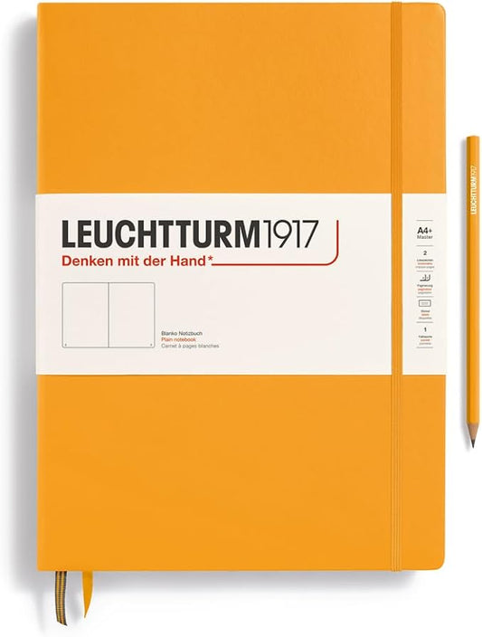 LEUCHTTURM1917 - Notebook Hardcover Master Classic A4+ - 235 Numbered Pages for Writing and Journaling (Rising Sun, Plain)