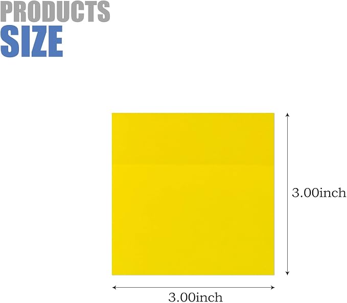 200 Sheets Transparent Sticky Notes, 3x3 Inch Clear Post It Notes for Office School College Teacher Student Supplies (200, Yellow)