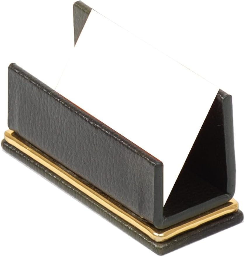 Cloud Luxury Leather Desk Set – 10 Piece Executive Desk Organizer with Desk Pad, Double Document Tray, Pen Holder, Memo Holder, Business Card Holder & Phone Stand – Gold Office Accessories (Green)
