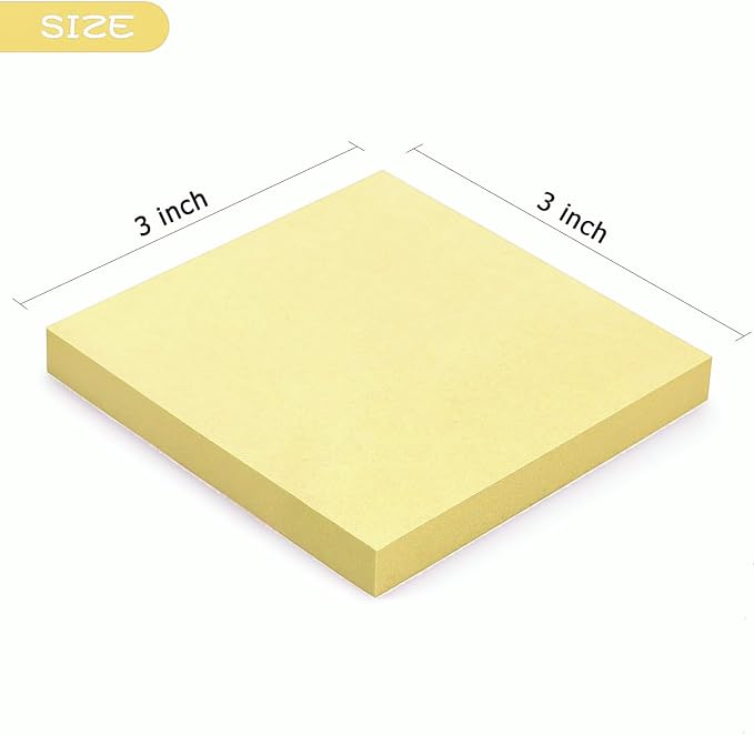 Early Buy Pop Up Sticky Notes 3x3 in, Yellow, 6 Pads, 100 Sheets, Refills | Refillable design, Repositionable adhesive, Ideal for reminders and office organization