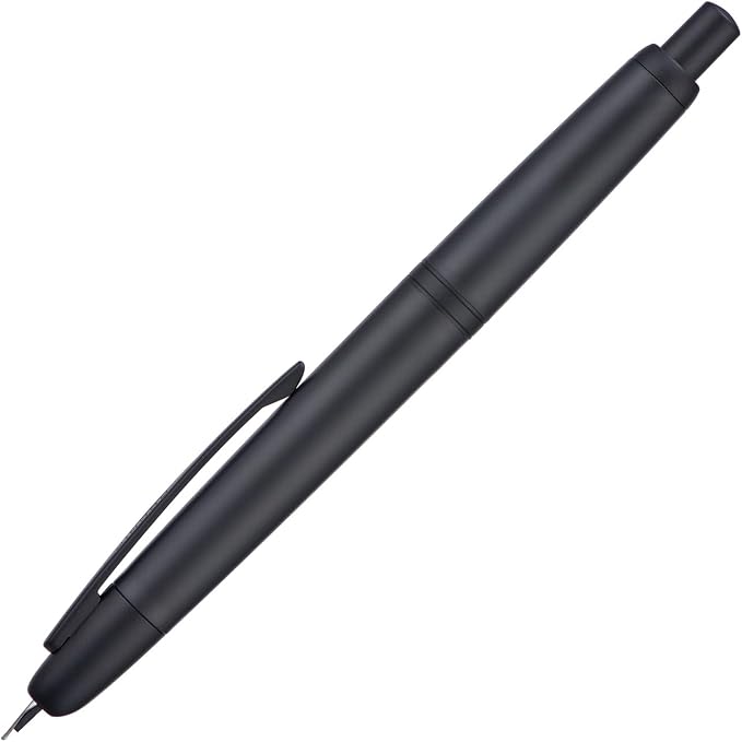 Jinhao 20 Press Retractable Fountain Pen Fine Nib with Converter Matte Black Resin Writing Gift Pen