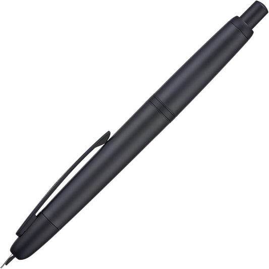 Jinhao 20 Press Retractable Fountain Pen Medium Nib with Converter Resin Writing Gift Pen, Matte Black