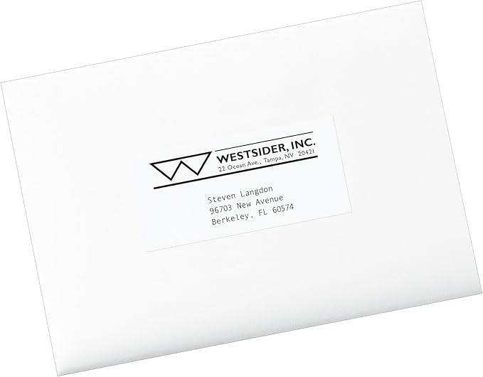 Avery Printable Shipping Labels for Copiers, 2" x 4.25", White, 1,000 Blank Mailing Labels (5352)