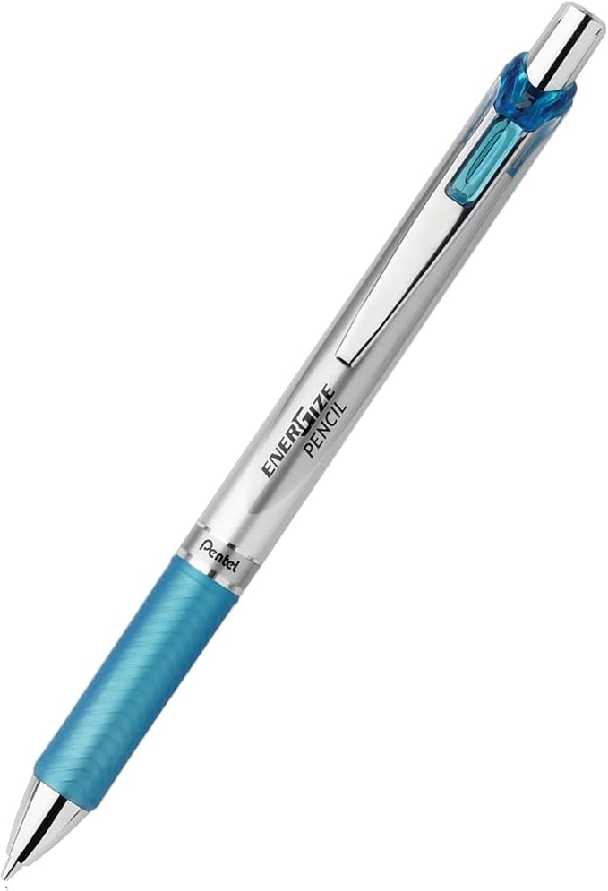 Pentel EnerGize Automatic Pencil with Lead and Erasers, 0.7mm, Assorted, 2 Pack (PL77LEBP2)