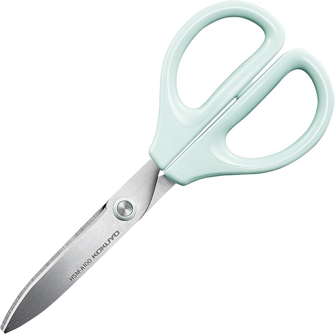 Kokuyo 7“ Scissor All purpose with Hybrid Arch Stainless Steel Blade, Pastel Blue, Sharper Cutting Performance Heavy Duty Cutter for Office Home School Craft Supplies (HSM-A100LB)