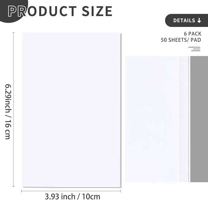 QiCheng Note Pads Memo Pads Small Notepad 50 Sheets 4X6 note pad Scratch Pads for Writing Blank Scratch Pads (6)