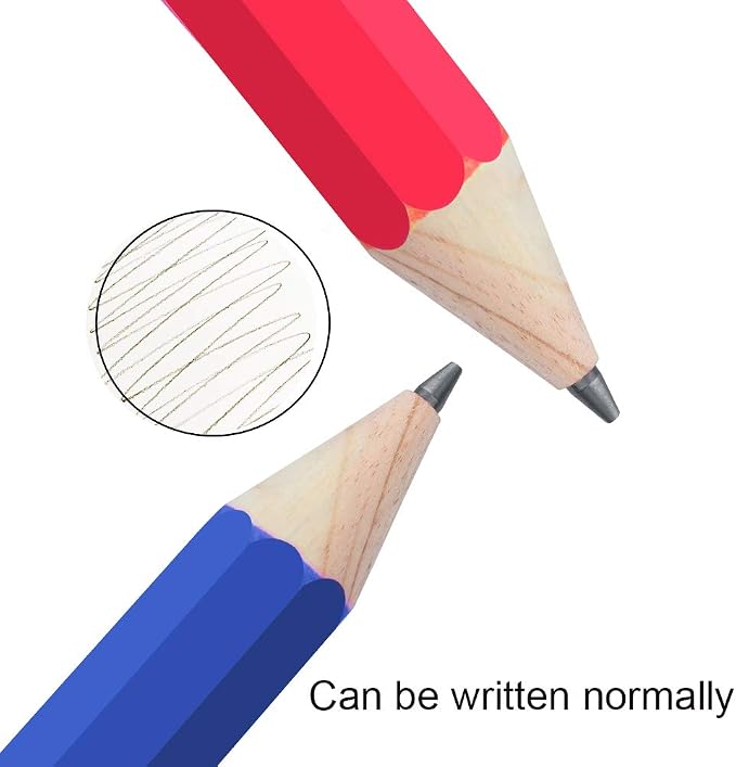 Giant Pencils for Prop/Gifts/Decor - 14 Inch Jumbo Wooden Big Novelty Pencil with Cap for Schools and Homes (Blue)