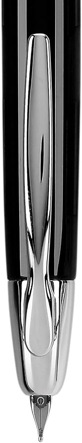 PILOT Vanishing Point Collection Refillable & Retractable Fountain Pen, Black Barrel with Rhodium Accents, Blue Ink, Extra Fine Nib (60341)