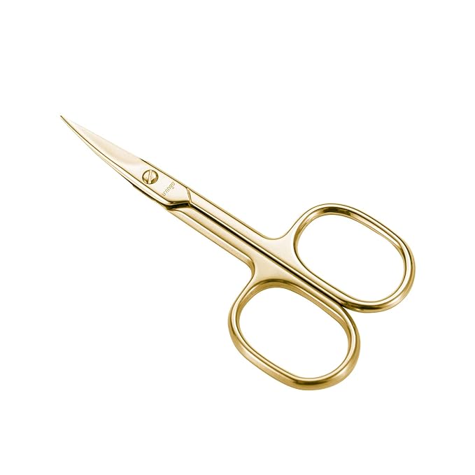 LIVINGO Nail Scissors Sharp Curved Blade Fingernail Toenail Tool | Professional Cutting Design, Manicure Pedicure Care, Stainless Steel Construction, Protective Case