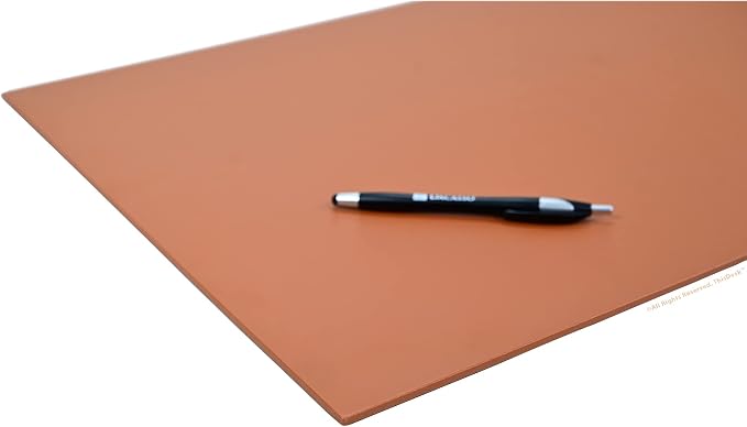 This Desk by Dacasso PU Leather Desk Set - Luxury Leather Desk Pad & Desk Organization Essentials - Office Organization & Executive Office Desk Decor - (Tan, 5 Piece)