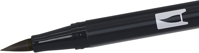 Tombow Dual brush-n15 – Double Brush Tip Marker, Black