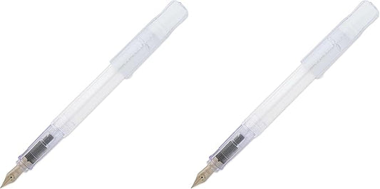 PILOT Kakuno Fountain Pen, Clear Barrel, Extra Fine Nib, 0.3mm, Kakuno Fountain Pen Extra Fine (Pack of 2)
