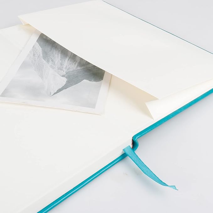 Blank Journal Notebook, (Turquoise), 160 Pages, Medium 8.3x5.7 inches - 100 gsm Thick Paper, Hardcover