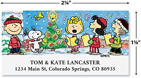 Colorful Images Peanuts Return Address Mailing Labels | Holiday Fun, 144 Count, Self-Adhesive on Flat-Sheet Labels, Customize with Name & Shipping Address