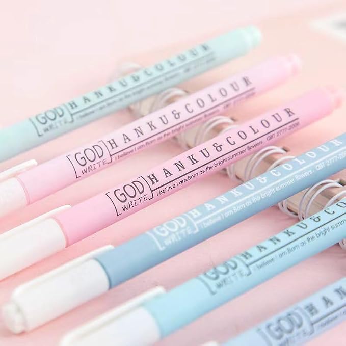 HANKU Colored Fineliner Pens, 0.38mm Fine Tip Pens, 8 Colors Fine Point Pen, Bible Journaling Planner Micro Pen Set for Writing, Drawing, Note Taking, Bullet Journaling