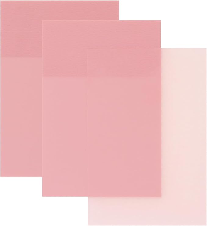 ONLYKXY 2 Pack Rectangle Transparent Sticky Notes 2.95x1.96inch Waterproof Index Sticker Self-Stick Book Tabs 100 Sheets PET Markers Sticky Notes Pad (Pink)