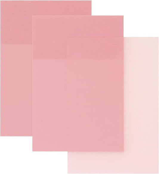 ONLYKXY 2 Pack Rectangle Transparent Sticky Notes 2.95x1.96inch Waterproof Index Sticker Self-Stick Book Tabs 100 Sheets PET Markers Sticky Notes Pad (Pink)