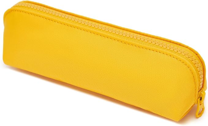 Pencil Case Small Pencil Pouch Slim (Yellow, Oxford)