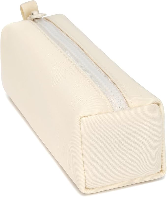Pencil Case Lightweight and Durable Ideal Pencil Pouch for School and Office Supplies (Cream,Oxford)