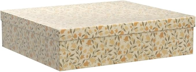 Soul & Lane - Keepsake Storage Boxes with Lids, Set of 3, Floral Dance | Decorative Cardboard Photo Box Set for Documents, Scrapbook Paper and Memories, Large Nesting Letter Organizers, Jumbo Size