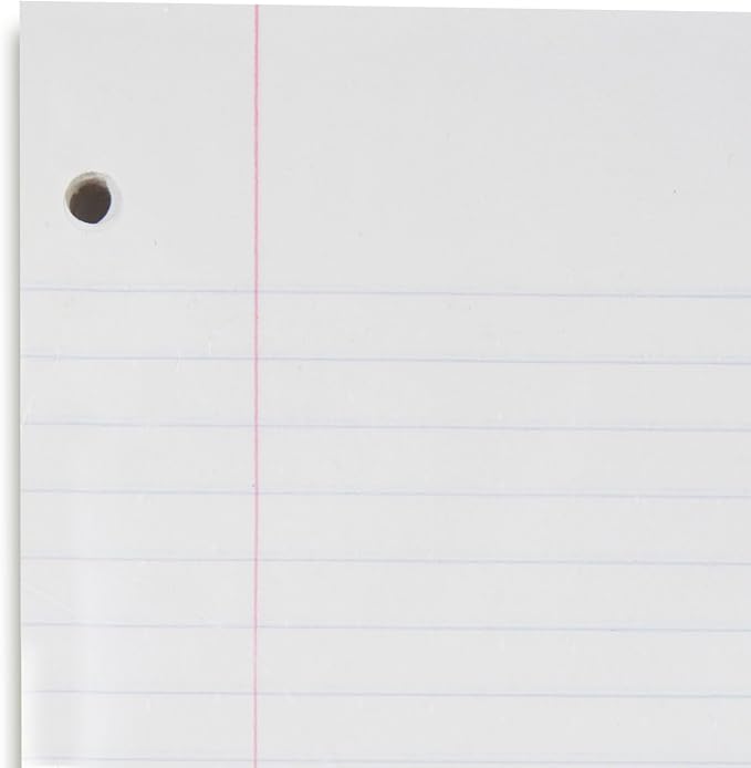 Mead Loose Leaf Paper,Wide Ruled Filler Notebook Paper,8" x 10-1/2",200 Sheets,Fits 3-Ring Binder (15200),(Pack of 2)