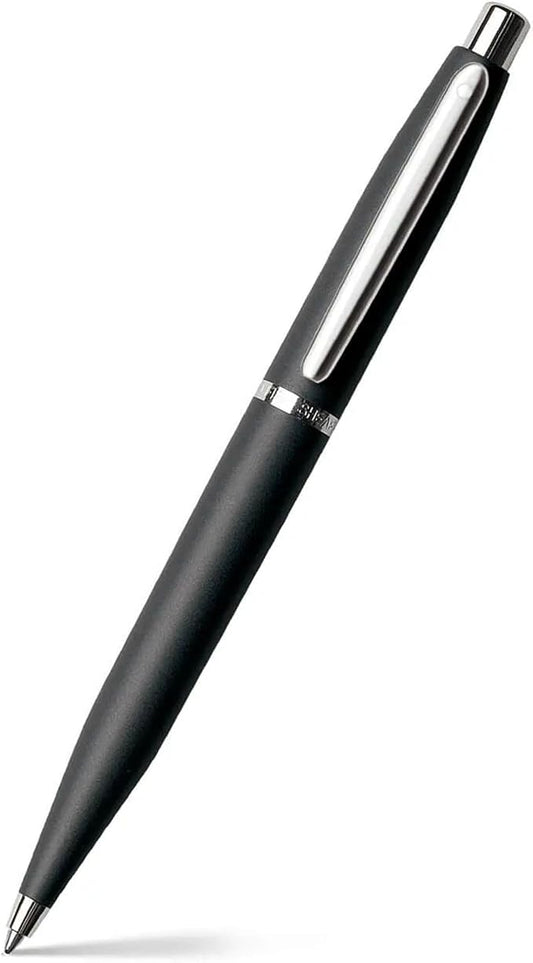 Sheaffer VFM Matte Black Ballpoint Pen with Chrome Trim