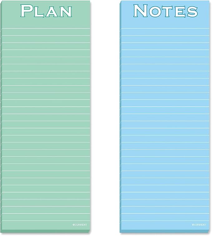 Current Multi-task Shopping List Pads, Set of 12, 2 each of 6 designs, 30 sheets per pad, 2.5 x 6.5
