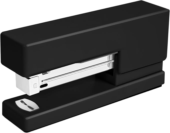 1 Desktop Stapler & 1 Tape Dispenser - 25 Sheet Capacity with 830 Staples and Staple Remover, Non-Slip for Office,School, Home & Classroom, Black