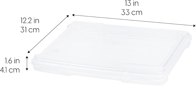 IRIS USA Board Game Storage Craft Organizer Box with Snap-Tight Latch Lid, 8-Pack Portable Plastic Case Bin for Puzzles, Magazines, Hobbies, Art Supplies, Fits 8.5" x 11" & A4 Papers, Slim, Clear