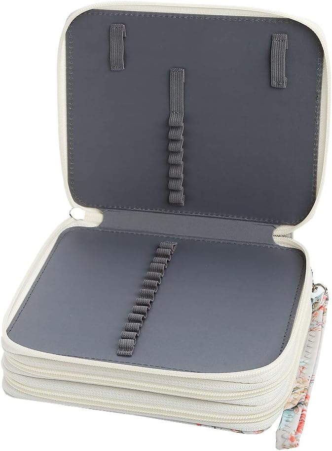 Rose Pencil Organizer - 72 Slot Colored Pencil Case with Zipper for Watercolor Pens, Markers and More