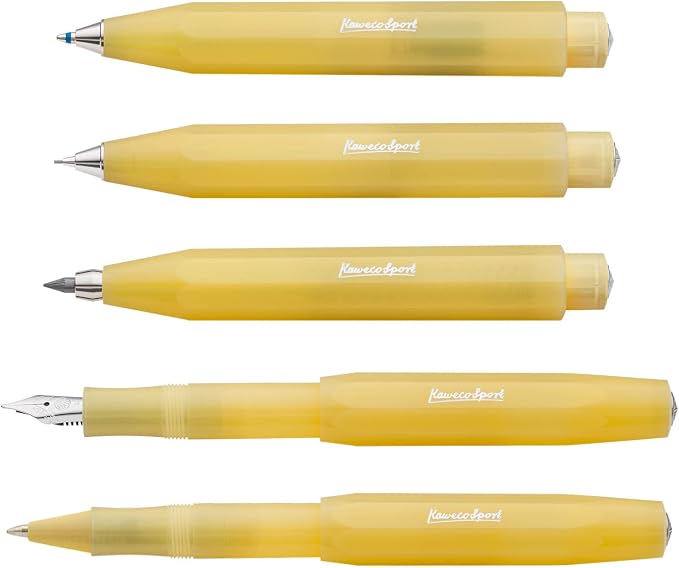 Kaweco Frosted Sport Fountain Pen - Sweet Banana, Extra-Fine