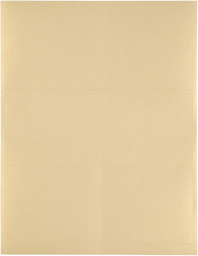 JAM PAPER Shipping Address Labels - Large - 3 1/3 x 4 - Metallic Gold - 120/Pack