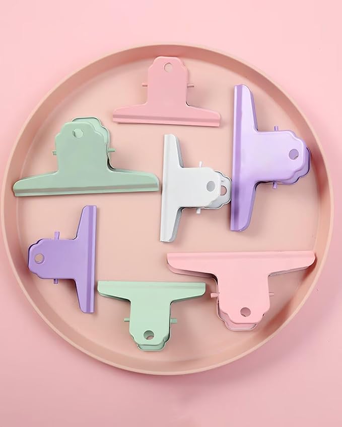 2PCS Extra Large Binder Clips Metal Bulldog Clips Large Paper Clamps Holder Chip Clips for Home School Office Drawing Bag White 3inch