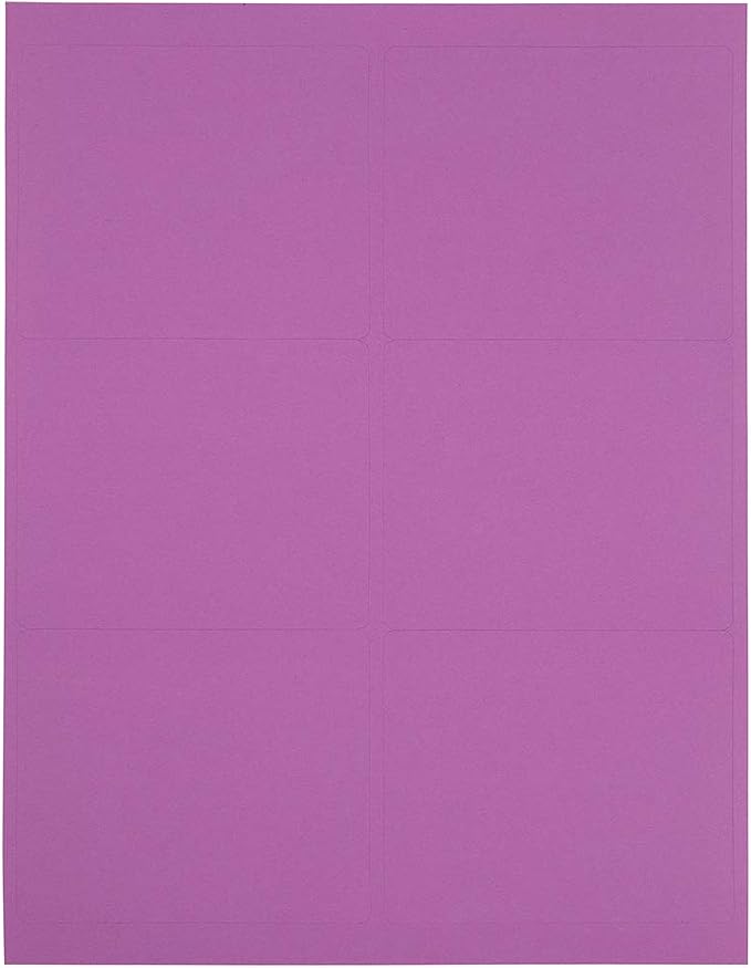 JAM PAPER Shipping Address Labels - Large - 3 1/3 x 4 - Violet Purple - 120/Pack