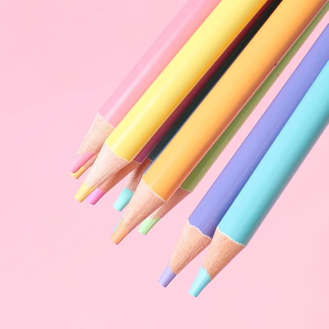 24 Colored Pencils - Premium Soft Core 24Unique Colors No Duplicates Color Pencil Set for Adult Coloring Books, Artist Drawing, Sketching, Crafting