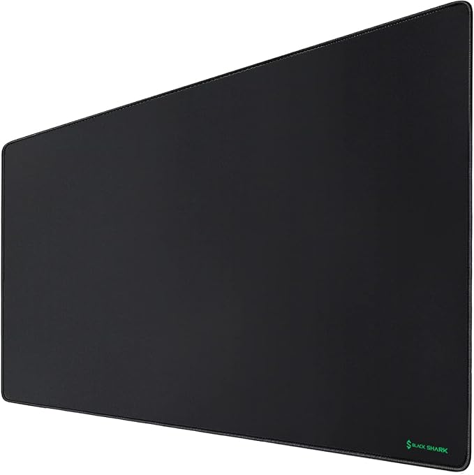 Black Shark Gaming Mouse Pad Desk Mat 47.2” x 23.6”, Oversized Large Mouse Pad, Non-Slip Mousepad, Super-Thick with Special-Textured Surface, Anti-Fray Stitched Edges, Desk Pad Manta P4