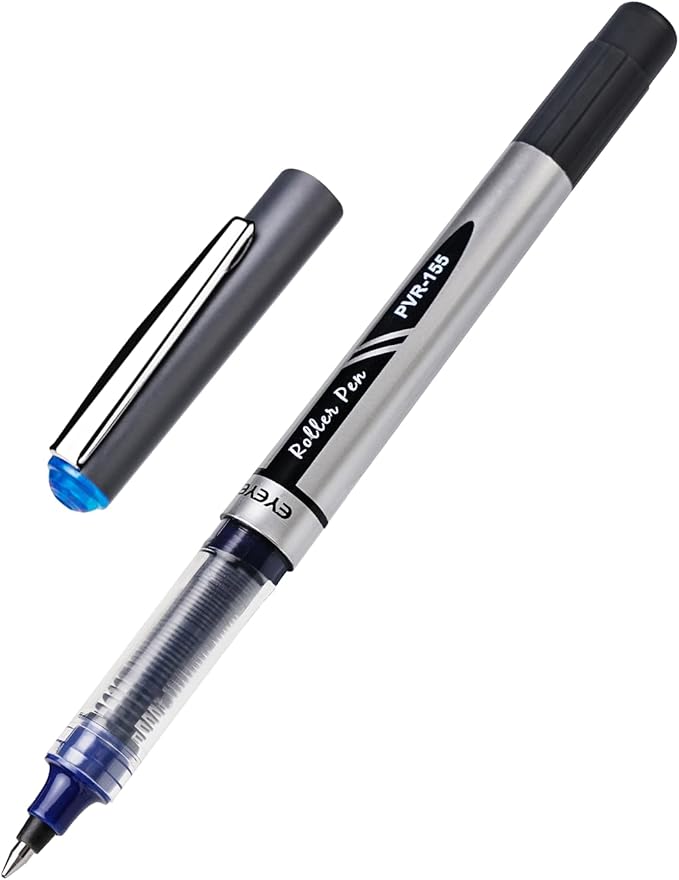 EYEYE 0.7mm Rollerball Pens Fine Point, 4 Black 4 Blue Medium Point Pen Quick Dry, Liquid Ink Pen Fine Point Smooth Writing Pens for Journaling, Note Taking, Office, School Supplies