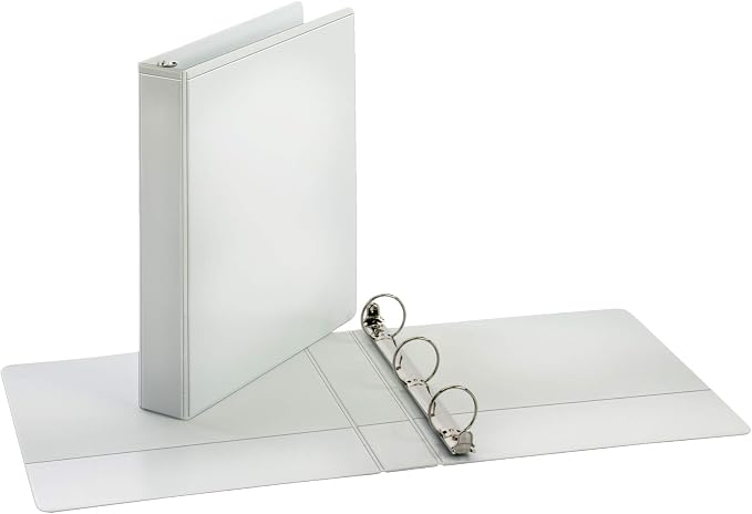Cardinal Binder Performer with ClearVue Covers, 1.5" Round Rings, 350-Sheet Capacity, White (Pack of 12)