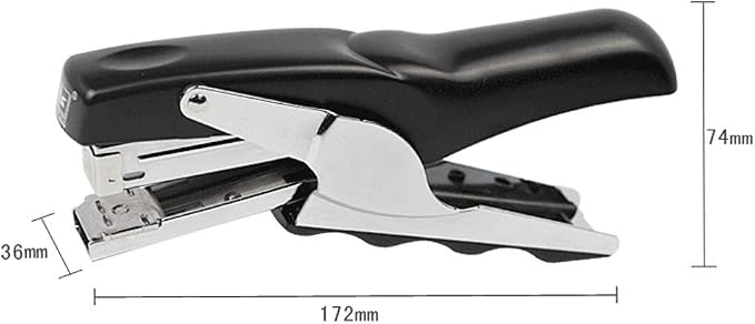 Stapler with 1000 Staples-Plier Stapler Save 60% Power,Good for Stapling at Home School or Warehouse (Black Plier Stapler)